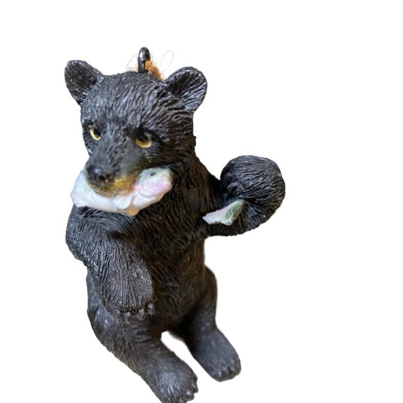 Red Shed Black Bear Ornaments   Set of 2 - Picture 3 of 11